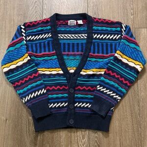 TOMORROW’S GENERATION vintage Colorful Striped Cardigan— size M
